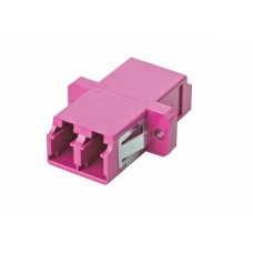 Адаптер OM4, LC дуплекс, с фланцами, пурпурный Eurolan (36A-40-2L-02MG)