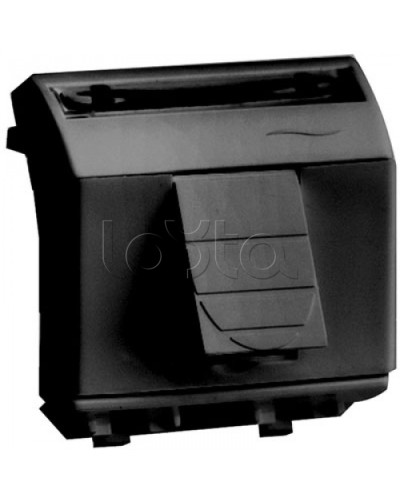 Компьютерная розетка RJ-45, кат.6A 8P8C, Hyperline, Dual IDC: 110&Krone Brava, черн., 2мод DKC 77679N в Санкт-Петербурге Розетки компьютерные и телефонные Pintop.ru