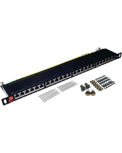 Патч-панель 19, 24 порта RJ-45, категория 6, STP, 0.5U, компактная LANMASTER LAN-PPC24S6 в Санкт-Петербурге Патч панель Pintop.ru