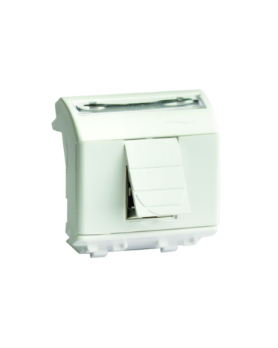 Розетка USB 2.0, со шторкой, белый RAL 9010, 1 разъем, 2М, BRAVA DKC 76202B в Санкт-Петербурге Аксессуары для стоек и шкафов Pintop.ru