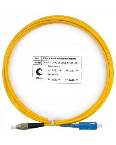 Шнур оптический simplex SC-FC 9/125 sm 3м LSZH Cabeus FOP(s)-9-SC-FC-3m в Санкт-Петербурге Патч-корды оптические Pintop.ru