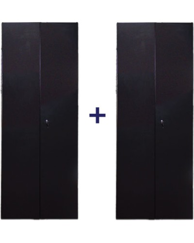 Комплект дверей 42U, 800 мм, черный, передняя - распашная металл, задняя - распашная металл TWT TWT-CBB-DR42-8x-S-M1 в Санкт-Петербурге Аксессуары для стоек и шкафов Pintop.ru