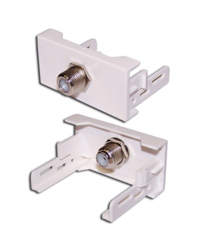 Вставка Mosaic 22.5x45 с RF-адаптером F-81, белая LANMASTER (LAN-WA-LP-RF-WH) в Санкт-Петербурге Коннекторы и разъемы Pintop.ru