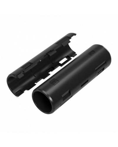 Муфта разборная d20 мм атмосферостойкая черная (70шт/840шт уп/кор) Промрукав (PR13.0414) в Санкт-Петербурге Повороты, муфты, тройники Pintop.ru