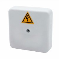 Коробка распределительная огнестойкая КРОПС-П0, IP41, габаритные размеры 75х75х20 мм, для кабелей сечением до 2,5 мм2, 4 клеммы КМ-Профиль (FRJB-KM-P0-2.5-04-КРОПС-IP41)