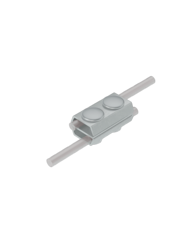 Параллельный соединитель прутка Ø 5-8 мм двойной CU КМ-Профиль (2PS-D5-8 CU) в Санкт-Петербурге Монтажные материалы Pintop.ru