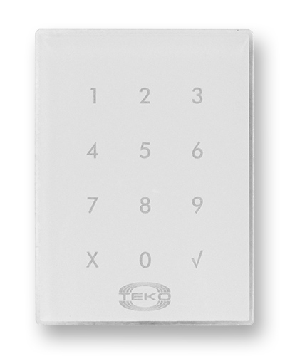 Клавиатура сенсорная Теко Астра-КТМ-С (белая) в Санкт-Петербурге Радиоканальные системы безопасности Теко Pintop.ru