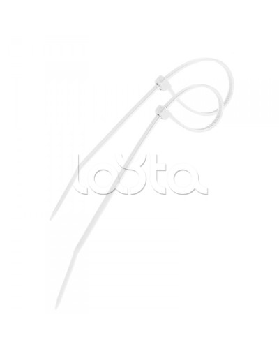 Стяжка 200х4 мм нейлоновая белый (100шт/уп) PROCONNECT 57-0200 в Санкт-Петербурге Стяжки-хомуты Pintop.ru