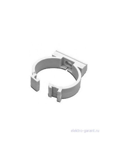 Держатель с защелкой Экопласт для труб D25мм, АБС, белый (50 шт) в Санкт-Петербурге Аксессуары для кабель-канала Pintop.ru