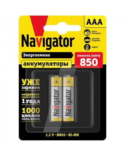 Аккумулятор Navigator 94 784 NHR-850-HR03-RTU-BP2 в Санкт-Петербурге Электротехническое оборудование Pintop.ru