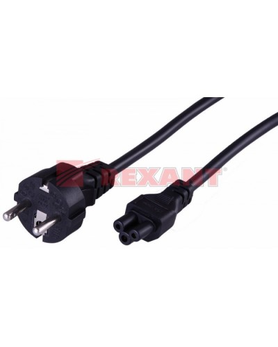 Шнур сетевой Евро 3х0.75мм² 1.8М (PVC) (с заземлением) (ноутбук) (10шт/уп) REXANT 11-1151 в Санкт-Петербурге Патч-корды и пигтейлы Pintop.ru