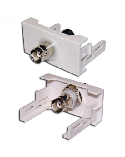 Вставка Mosaic 22.5x45 с BNC-адаптером BC-009, белая LANMASTER (LAN-WA-LP-BNC-WH) в Санкт-Петербурге Коннекторы и разъемы Pintop.ru