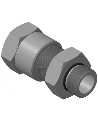 Кабельный ввод для бронированного кабеля с уплотнением внутренней оболочки кабеля резьбой G3/4, внешним диаметром кабеля D=18-22 мм и проходным диаметром кабеля d=8-12 мм Спектрон КВБ-22/12-М-G3/4 в Санкт-Петербурге Аксессуары для кабель-канала Pintop.ru