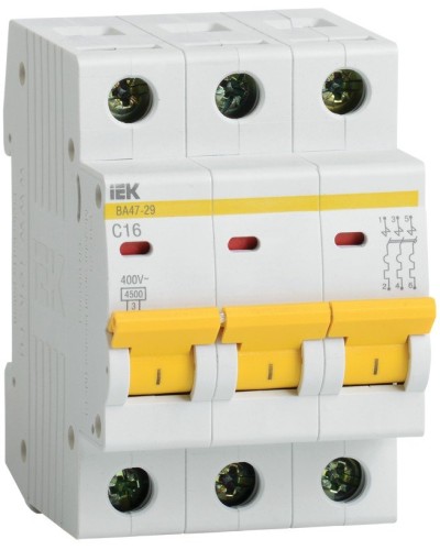 Авт. выкл. ВА47-29 3Р 25А 4,5кА х-ка С GENERICA IEK (MVA25-3-025-C) в Санкт-Петербурге Электротехническое оборудование Pintop.ru