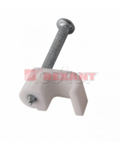 Крепеж кабеля плоский 6мм х 4мм (10шт/уп) REXANT 07-4206 в Санкт-Петербурге Держатели, клипсы, скобы Pintop.ru