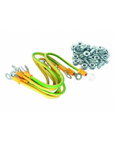 Eurolan Набор проводов заземления, 4 провода 250 мм × 4,0 кв.мм, 4 провода 150 мм × 4,0 кв.мм (60A-14-13GR) в Санкт-Петербурге Аксессуары для стоек и шкафов Pintop.ru