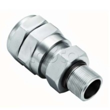 Кабельный ввод для бронированного кабеля с уплотнением внутренней оболочки кабеля резьбой G1/2, внешним диаметром кабеля D от 11 до 15 мм и проходным диаметром кабеля d= 6-10 мм Спектрон КВБ-15/10-М-G1/2