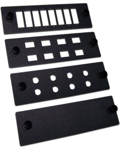 Панель адаптерная на 8 симплексных FC адаптеров, для кроссов LAN-FOBM, черная LANMASTER LAN-APM-8FC в Санкт-Петербурге Аксессуары для стоек и шкафов Pintop.ru