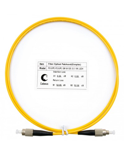 Шнур оптический simplex FC-FC 9/125 SM 1 м LSZH Cabeus FOP(s)-9-FC-FC-1M в Санкт-Петербурге Патч-корды оптические Pintop.ru