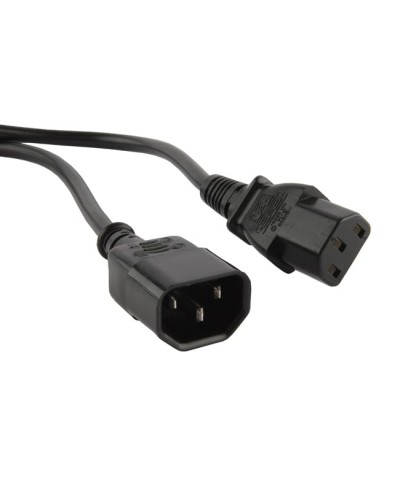 Кабель питания с заземлением Hyperline PWC-IEC13-IEC14-1.8-BK в Санкт-Петербурге Патч-корды и пигтейлы Pintop.ru