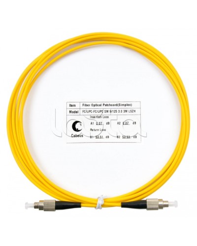 Шнур оптический simplex FC-FC 9/125 SM 3 м LSZH Cabeus FOP(s)-9-FC-FC-3M в Санкт-Петербурге Патч-корды оптические Pintop.ru