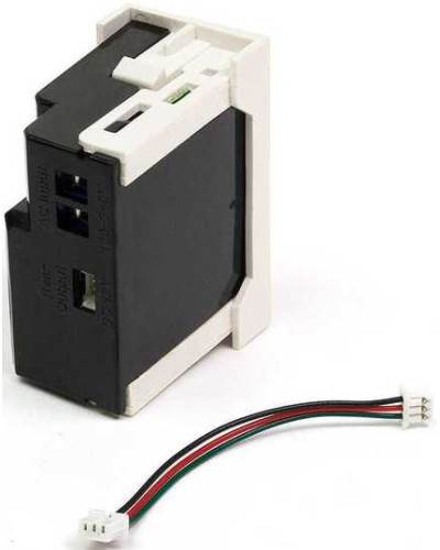 Блок питания для конвертора RJ45-VGA, формата Mosaic, 22.5х45мм, вертикальный, белый LANMASTER LAN-SIP-23VGA/VP-WH в Санкт-Петербурге Электротехническое оборудование Pintop.ru