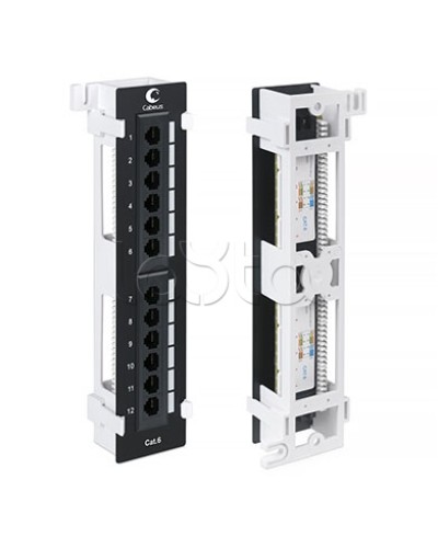 Патч-панель настенная, 12 портов RJ-45 Cabeus (PL-12-CAT.6-WL-DUAL IDC) в Санкт-Петербурге Патч панель Pintop.ru