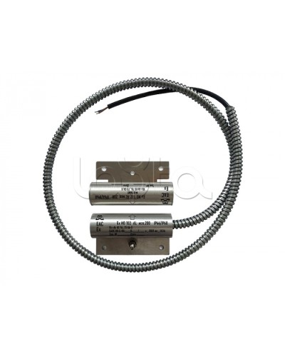 Извещатель охранный точечный магнитоконтактный взрывозащищённый Магнито-контакт Ех ИО102 Al исп.251 (торцевой), с постоянно присоединенным кабелем в металлорукаве (штатно кабель 2х0,75 - 1м), 1Ex d IIC T6 Gb АТФЕ.425119.171 в Санкт-Петербурге Извещатели охранн