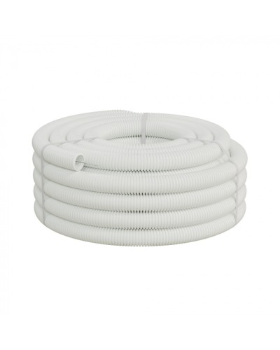 Труба ПП HF-FR гофрир. тяжелая, с зондом, без галогена, ПЛЛ 32мм Экопласт (61132HFR-W) - Труба ПП HF-FR гофрир. тяжелая, с зондом, без галогена, ПЛЛ диам.32мм ПВ-0 (25м) цвет белый 1 палл.=1200м Экопласт в Санкт-Петербурге Труба гофрированная Pintop.ru