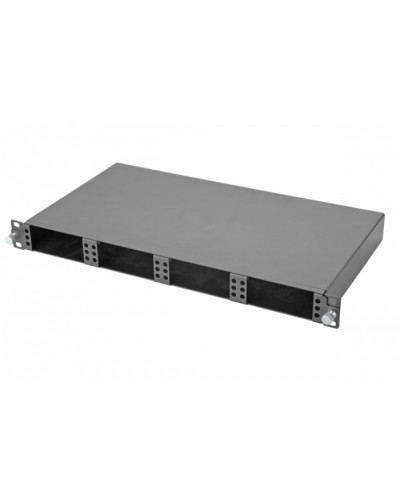 Панель 47M-20-00-01BL Eurolan Оптическая MTP выдвижная 19” 1U, на 4 кассеты, серия 1 в Санкт-Петербурге Кроссы оптические Pintop.ru