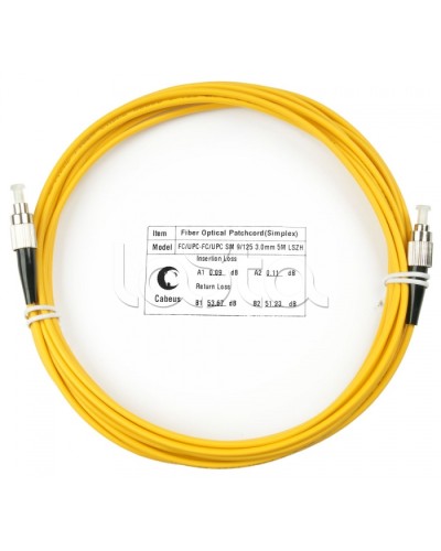 Шнур оптический simplex FC-FC 9/125 sm 5м LSZH Cabeus FOP(s)-9-FC-FC-5m в Санкт-Петербурге Патч-корды оптические Pintop.ru