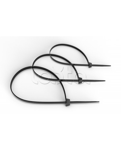 Стяжка нейлоновая неоткрывающаяся, безгалогенная (halogen free), 250x3.6мм, черная (100 шт) Cabeus CTBL-250 в Санкт-Петербурге Аксессуары для кабель-канала Pintop.ru