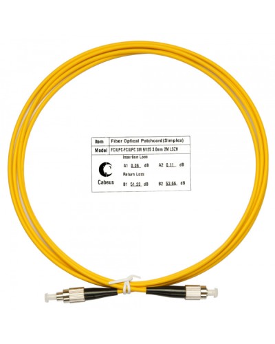 Шнур оптический simplex FC-FC 9/125 SM 2 м LSZH Cabeus FOP(s)-9-FC-FC-2M в Санкт-Петербурге Патч-корды оптические Pintop.ru