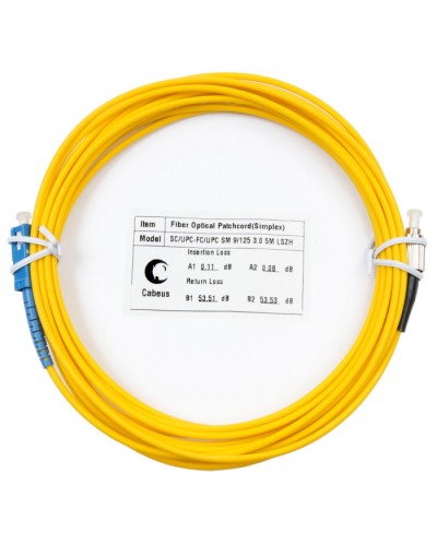 Шнур оптический simplex SC-FC 9/125 sm 7м LSZH Cabeus FOP(s)-9-SC-FC-7m в Санкт-Петербурге Патч-корды оптические Pintop.ru