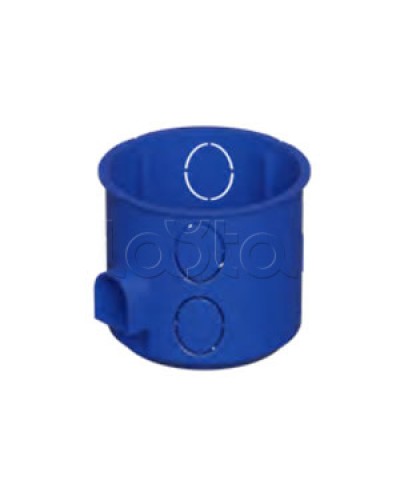 Коробка установочная D68x62мм со стык. ушками, межцентр. 71мм, IP20, цвет синий (1шт) Экопласт (44659-1) в Санкт-Петербурге Распределительные коробки Pintop.ru