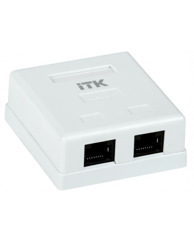 ITK Настенная информационная розетка RJ-45, кат.6, 2-порта (CS2-1C6U-22) в Санкт-Петербурге Коннекторы Pintop.ru