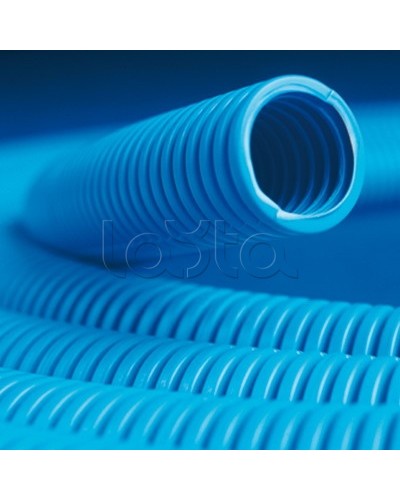 Труба ППЛ гибкая гофр. д.32мм, лёгкая без протяжки, 25м, цвет синий DKC 10932 в Санкт-Петербурге Труба гофрированная Pintop.ru