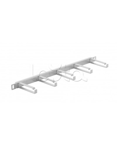 Органайзер горизонтальный 19 0.5U, 5 колец Cabeus (JB08-0,5U-GY) в Санкт-Петербурге Кабельные органайзеры Pintop.ru