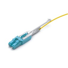 Патч-корд оптический дуплексный, LC-LC, для панелей высокой плотности, OM4, LSZH, 2 м, розовый LANMASTER LAN-2LC-2LC/OM4H-2.0