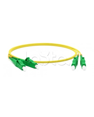 Патч-корд волоконно-оптический одномодовый SM 9/125 (OS2), LC/APC-LC/APC, duplex, LSZH, 2 м Hyperline FC-D2-9-LC/AR-LC/AR-H-2M-LSZH-YL в Санкт-Петербурге Патч-корды оптические Pintop.ru