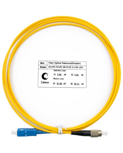 Шнур оптический simplex SC-FC 9/125 SM 2 м LSZH в Санкт-Петербурге Патч-корды оптические Pintop.ru