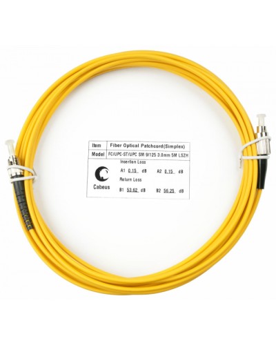 Шнур оптический simplex FC-ST 9/125 sm 25м LSZH Cabeus FOP(s)-9-FC-ST-25m в Санкт-Петербурге Патч-корды оптические Pintop.ru