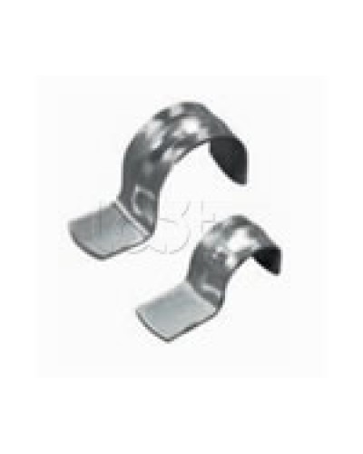 Скоба оцинкованная однолапковая без монтажного отверстия, для трубы D40мм (1уп = 50шт) Экопласт (43741-50) в Санкт-Петербурге Держатели, клипсы, скобы Pintop.ru