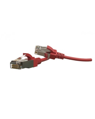 Патч-корд S/FTP Hyperline (PC-LPT-SFTP-RJ45-RJ45-C6-1M-LSZH-RD) в Санкт-Петербурге Патчкорды (медные) Pintop.ru