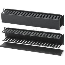 Организатор кабельный с крышкой, 19" Hyperline (CM-2U-PL-COV)