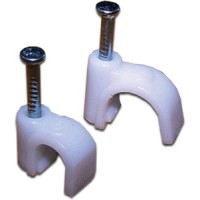 Клипса кабельная круглая, диаметр 10 мм, белая (100шт.уп) TWT TWT-CLR-10