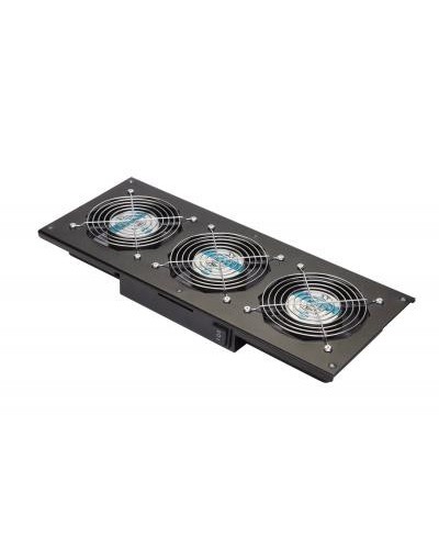 Eurolan Модуль вентиляторный потолочный, 3 вентилятора, термореле, 3 положения, черный (60A-90-11-30BL) в Санкт-Петербурге Вентиляторные модули Pintop.ru