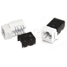 Вставка Keystone Jack RJ-45(8P8C), категория 6A, 110 IDC черная Hyperline (KJNE-8P8C-C6A-90-BK)