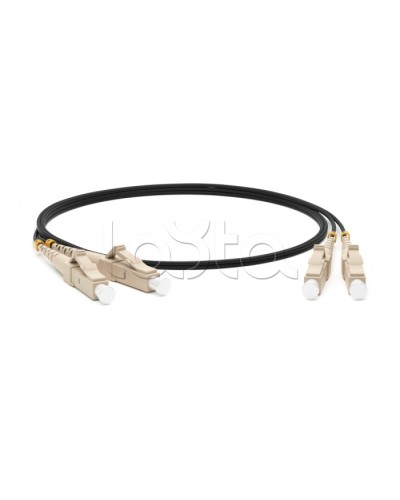 Патч-корд волоконно-оптический Hyperline FC-D2-50-LC/PR-LC/PR-H-1M-LSZH-BK в Санкт-Петербурге Патч-корды оптические Pintop.ru