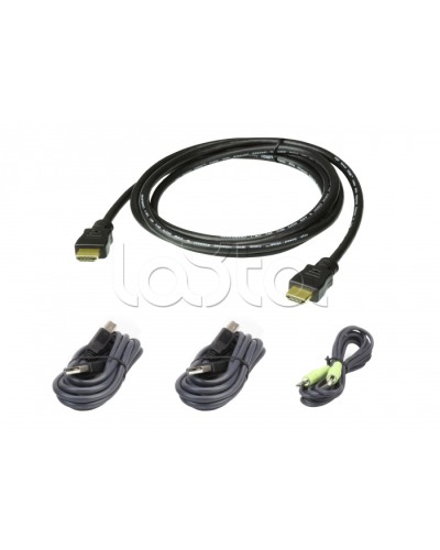 Комплект кабелей USB, HDMI для защищенного KVM-переключателя (1.8м) ATEN 2L-7D02UHX4 в Санкт-Петербурге Видеоусилители, Модуляторы, Делители Pintop.ru